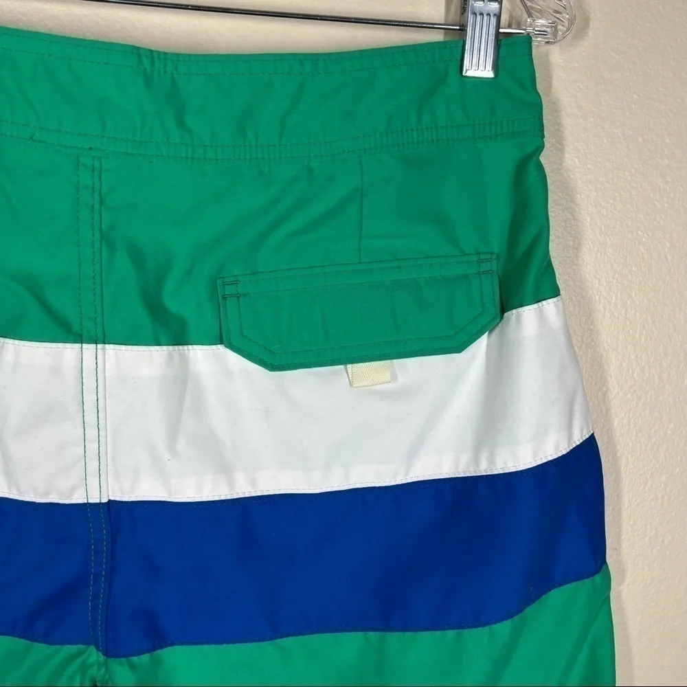 Bonobos Mens Color Block Green Blue Swim Trunks Size 32